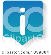 Poster, Art Print Of Letter I Information And Blue Speech Balloon App Icon Design Element With A Shadow