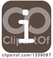 Clipart Of A Flat Design White And Brown Letter I Information App Icon Design Element Royalty Free Vector Illustration by ColorMagic