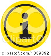Poster, Art Print Of Flat Design Black And Yellow Letter I Information App Icon Design Element