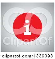 Clipart Of A White And Red Letter I Information App Icon Design Element Over Shading Royalty Free Vector Illustration by ColorMagic