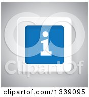 Poster, Art Print Of Blue And White Letter I Information App Icon Design Element Over Shading 2