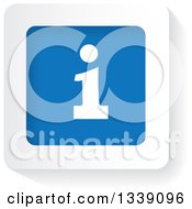 Clipart Of A Blue And White Letter I Information App Icon Design Element 2 Royalty Free Vector Illustration