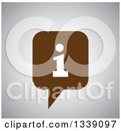 Poster, Art Print Of Letter I Information And Brown Speech Balloon App Icon Design Element Over Shading