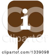 Poster, Art Print Of Letter I Information And Brown Speech Balloon App Icon Design Element