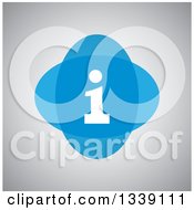 Poster, Art Print Of Blue And White Letter I Information App Icon Design Element Over Shading