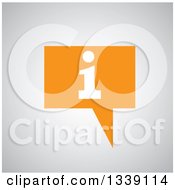 Clipart Of A Letter I Information And Orange Speech Balloon App Icon Design Element Over Shading Royalty Free Vector Illustration by ColorMagic