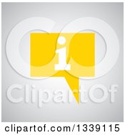 Poster, Art Print Of Letter I Information And Yellow Speech Balloon App Icon Design Element Over Shading