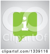 Poster, Art Print Of Letter I Information And Green Speech Balloon App Icon Design Element Over Shading 2