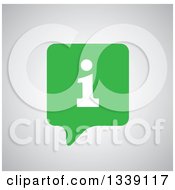 Clipart Of A Letter I Information And Green Speech Balloon App Icon Design Element Over Shading 3 Royalty Free Vector Illustration by ColorMagic