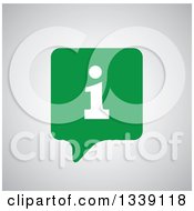 Poster, Art Print Of Letter I Information And Green Speech Balloon App Icon Design Element Over Shading