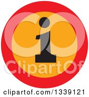 Clipart Of A Flat Design Black Orange And Red Letter I Information App Icon Design Element Royalty Free Vector Illustration