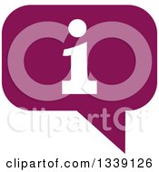 Poster, Art Print Of Letter I Information And Purple Speech Balloon App Icon Design Element 2