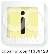 Clipart Of A Black Yellow And White Letter I Information App Icon Design Element Royalty Free Vector Illustration