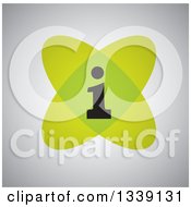 Poster, Art Print Of Green Letter I Information App Icon Design Element Over Shading