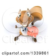 Clipart Of A 3d Doctor Or Veterinarian Squirrel Holding A Piggy Bank And Thumb Up Royalty Free Illustration by Julos