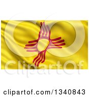 3d Rippling State Flag Of New Mexico Usa