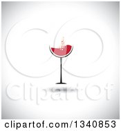 Clipart Of A Wine Glass With Bubbles Over Shading Royalty Free Vector Illustration by ColorMagic