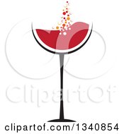 Clipart Of A Wine Glass With Bubbles Royalty Free Vector Illustration