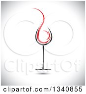 Poster, Art Print Of Wine Glass With A Red Splash Over Shading
