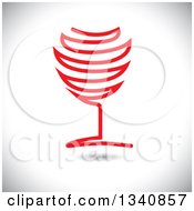Poster, Art Print Of Red Wine Glass Over Shading
