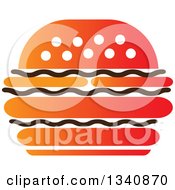 Poster, Art Print Of Black White And Orange Cheeseburger