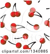 Clipart Of A Seamless Cherry Background Royalty Free Vector Illustration