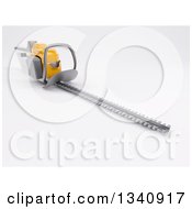 Clipart Of A 3d Hedge Trimmer On Shaded White Royalty Free Illustration by KJ Pargeter