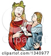 Poster, Art Print Of Virgin Mary Holding Baby Jesus