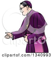 Poster, Art Print Of Bishop In A Purple Robe