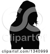 Poster, Art Print Of Black Silhouetted Pary Woman