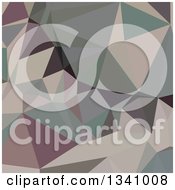 Poster, Art Print Of Low Poly Abstract Geometric Background Of Laurel Green