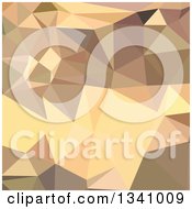 Poster, Art Print Of Low Poly Abstract Geometric Background Of Flavescent Yellow