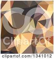 Poster, Art Print Of Low Poly Abstract Geometric Background Of Bole Brown