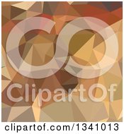 Poster, Art Print Of Low Poly Abstract Geometric Background Of Camel Brown
