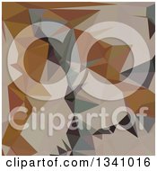 Poster, Art Print Of Low Poly Abstract Geometric Background Of Cornsilk Brown