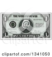 Poster, Art Print Of Retro Sketched Or Engraved Cyber Dollar Bill
