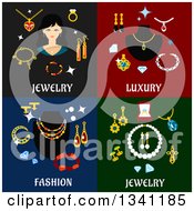 Poster, Art Print Of Flat Jewelery Luxury And Fashion Designs