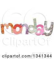 Poster, Art Print Of Patterned Stitched Monday Day Of The Week