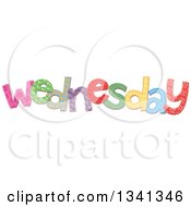 Poster, Art Print Of Patterned Stitched Wednesday Day Of The Week