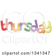 Poster, Art Print Of Patterned Stitched Thursday Day Of The Week