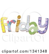 Poster, Art Print Of Patterned Stitched Friday Day Of The Week