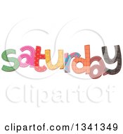 Poster, Art Print Of Patterned Stitched Saturday Day Of The Week