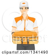 Poster, Art Print Of Friendly Worker Delivering A Suitcase