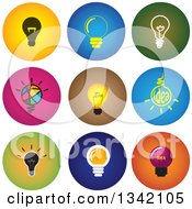 Poster, Art Print Of Round Light Bulb Button App Icon Design Elements
