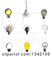 Poster, Art Print Of Light Bulb Icons