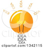 Poster, Art Print Of Light Bulb With Idea Text