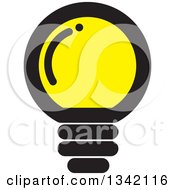 Poster, Art Print Of Round Black And Yellow Light Bulb