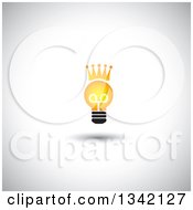 Clipart Of A Crowned Light Bulb Over Shading Royalty Free Vector Illustration by ColorMagic