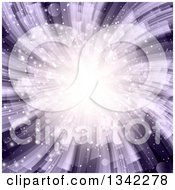 Clipart Of A Purple Burst And Flare Background Royalty Free Vector Illustration