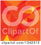 Poster, Art Print Of Low Poly Abstract Geometric Background Of Carrot Orange